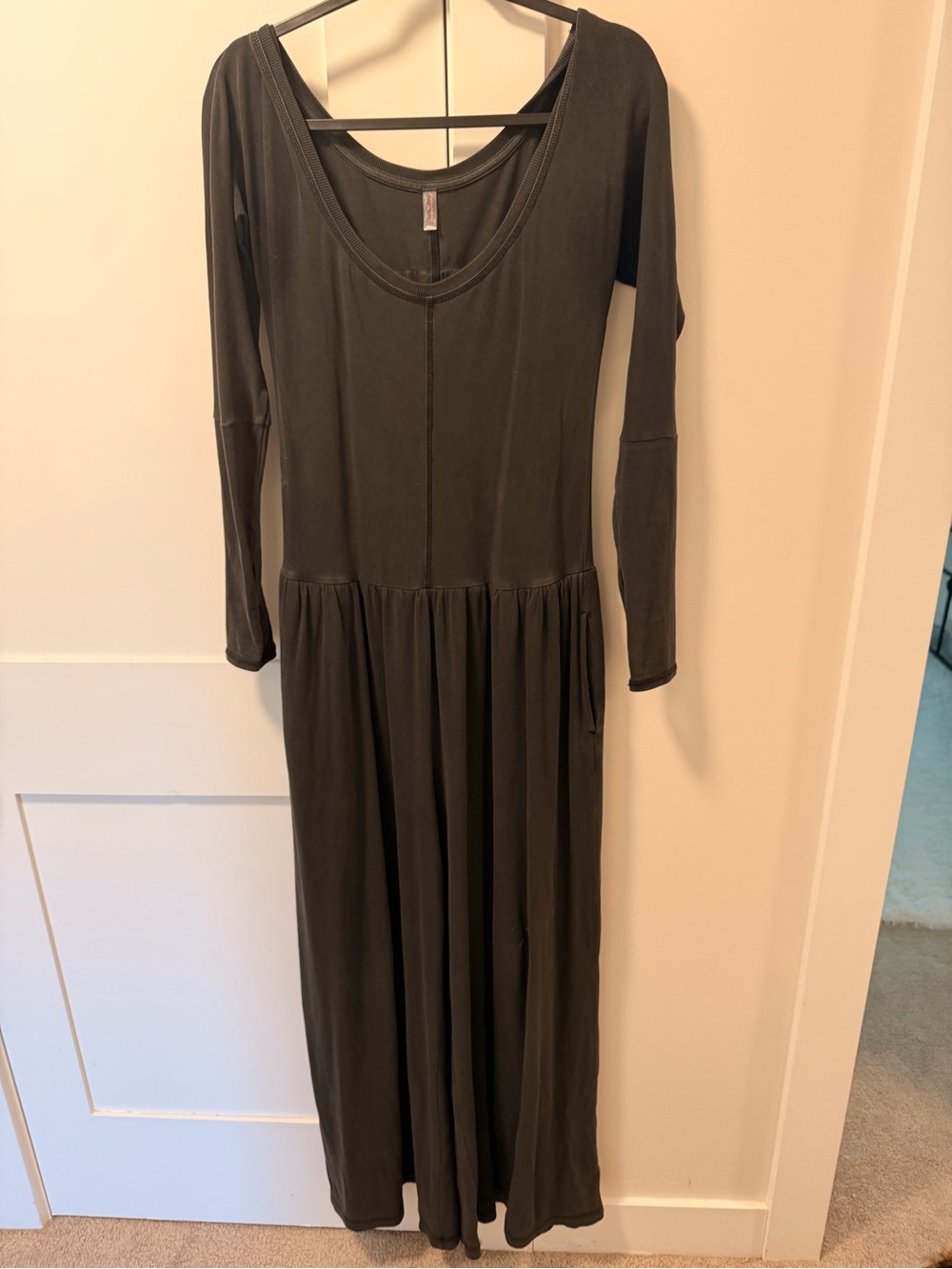Free People movement Wide-Leg black Jumpsuit with Scoop Neck - Picture 4 of 7